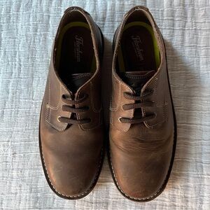 Florsheim Boys Youth Brown Leather Oxford Shoes, big kid dress shoes, 7